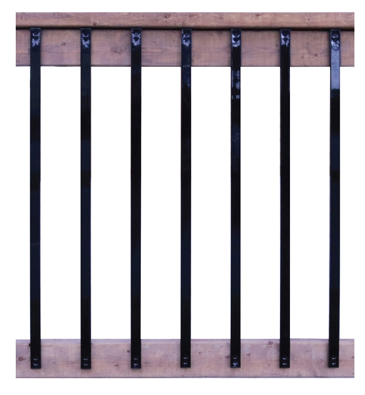 Nuvo Iron RCTB32 Baluster, 32 in L, Rectangular, Steel, Black, Galvanized