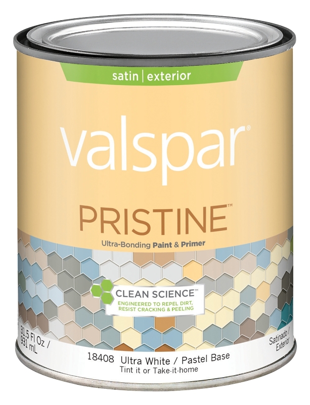 Valspar 18408 Pristine UltraBonding Exterior Ultra White Paint