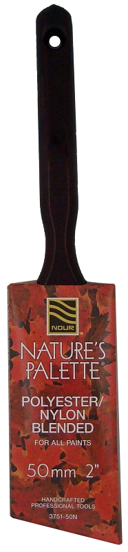 Nour 3751-50N Paint Brush, 2 in W, Angle Brush, 2-3/4 in L Bristle, Nylon/Polyester Bristle, Sash Handle