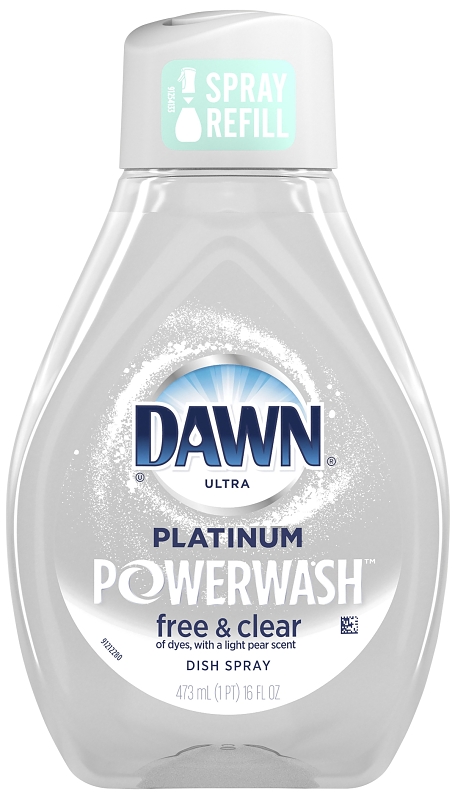 Buy Dawn Platinum 52367 Dish Soap Spray Refill, 16 oz, Liquid, Apple Scent,  Colorless Colorless