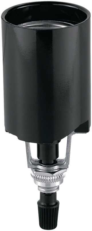 Eaton 1198-SP Bottom Turn Knob Lamp Holder, 250 V, 660 W, Porcelain Housing Material, Black