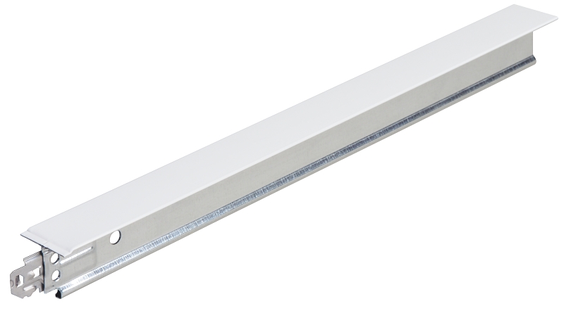 USG DONN 903699 Cross Tee, 4 ft L x 1-1/2 in H Dimensions, Galvanized Steel, White