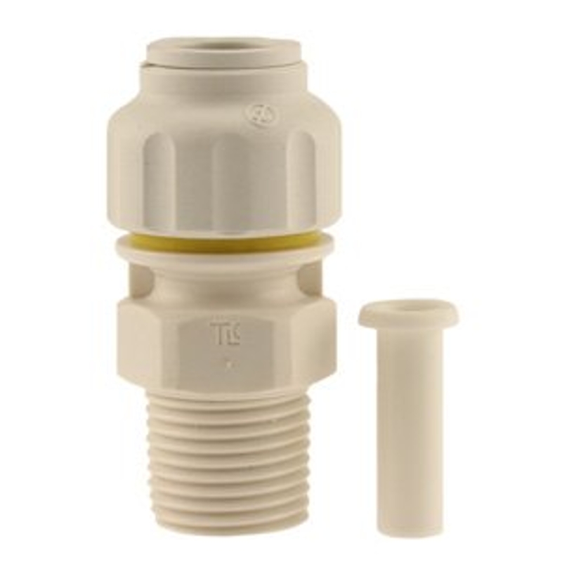 Boshart PTL-MA0305 Twistloc Adapter, 3/8 x 1/2 in, CTS x FPT, White, 250 psi Pressure