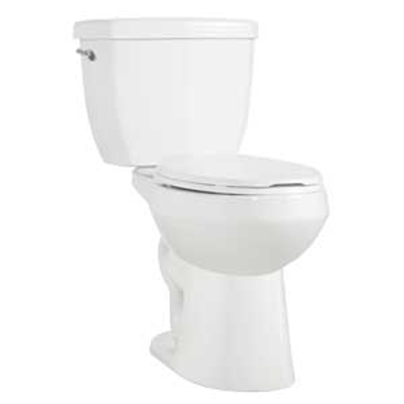 Craft + Main TT-8296-WL Two-Piece Toilet, Elongated Bowl, 3.8 lpf Flush, 12 in Rough-In, 17 in H Rim, Soft White, Includes: Toilet Seat