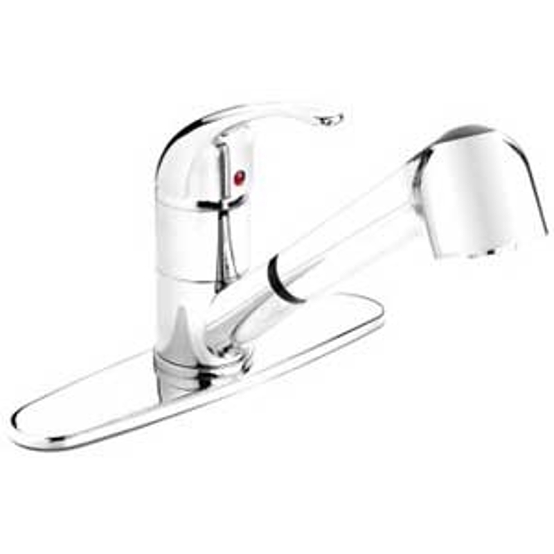 Belanger Essential Series EBY77CCP Kitchen Sink Faucet, 2.2 gpm, 1-Handle, 1-Faucet Hole, Brass, Lever Handle