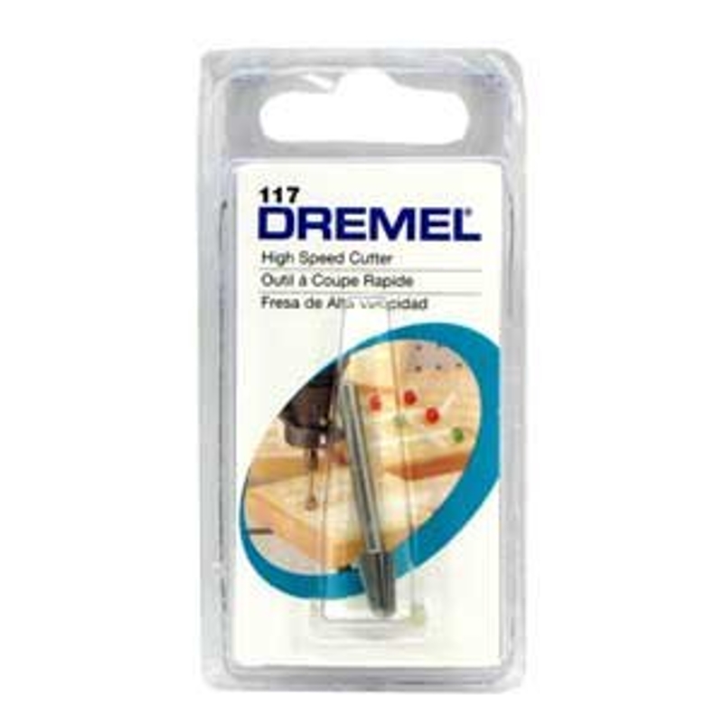 DREMEL 26150117AC Cutter, 1/4 in Dia, 1-1/2 in L, 1/8 in Dia Shank, HSS