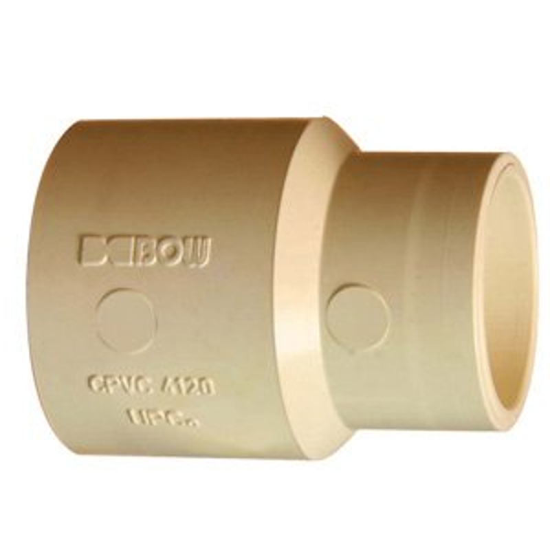 BOW 569111 Reducing Pipe Coupling, 3/4 x 1/2 in, CPVC, White