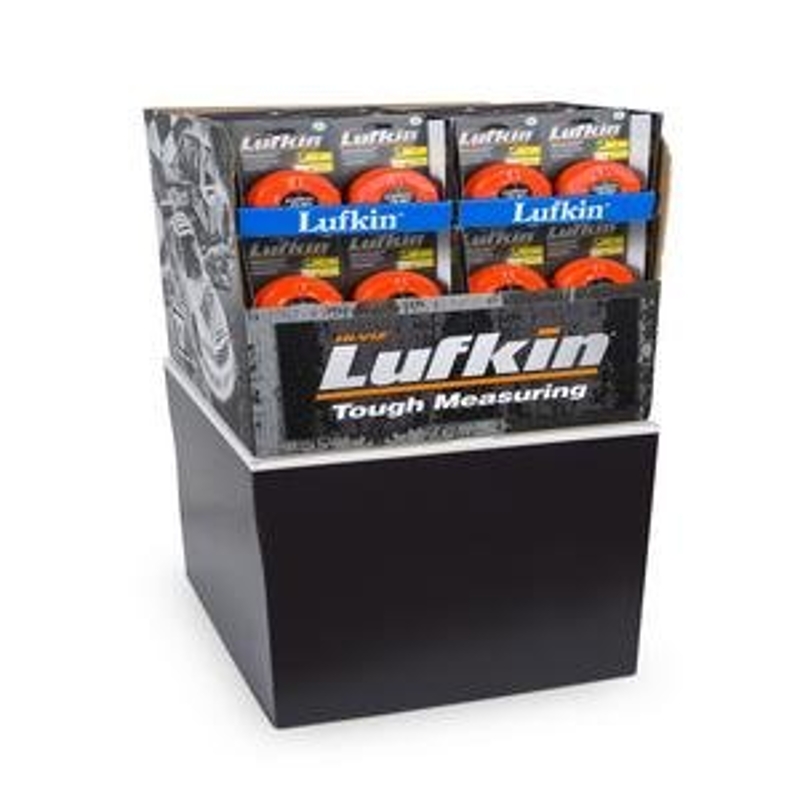 Hi-Viz L625QP Power Return Measuring Tape, SAE, 1 in W x 25 ft L, Steel, Yellow Blade, Closed, Plastic, Orange Case