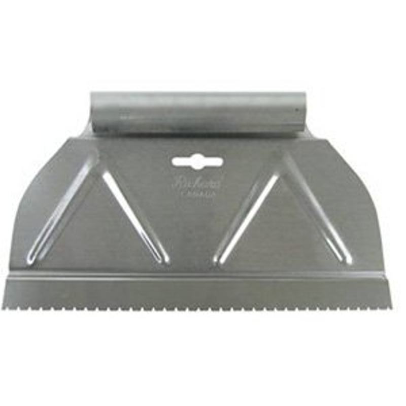 Richard CS-9 3/16 Adhesive Spreader, 3/16 x 1/8 x 1/8 in Notch, Steel Blade