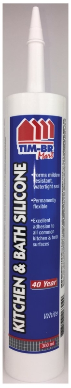 Flame Control WZ06302 Silicone Sealant, White, 300 mL, Mildew Resist