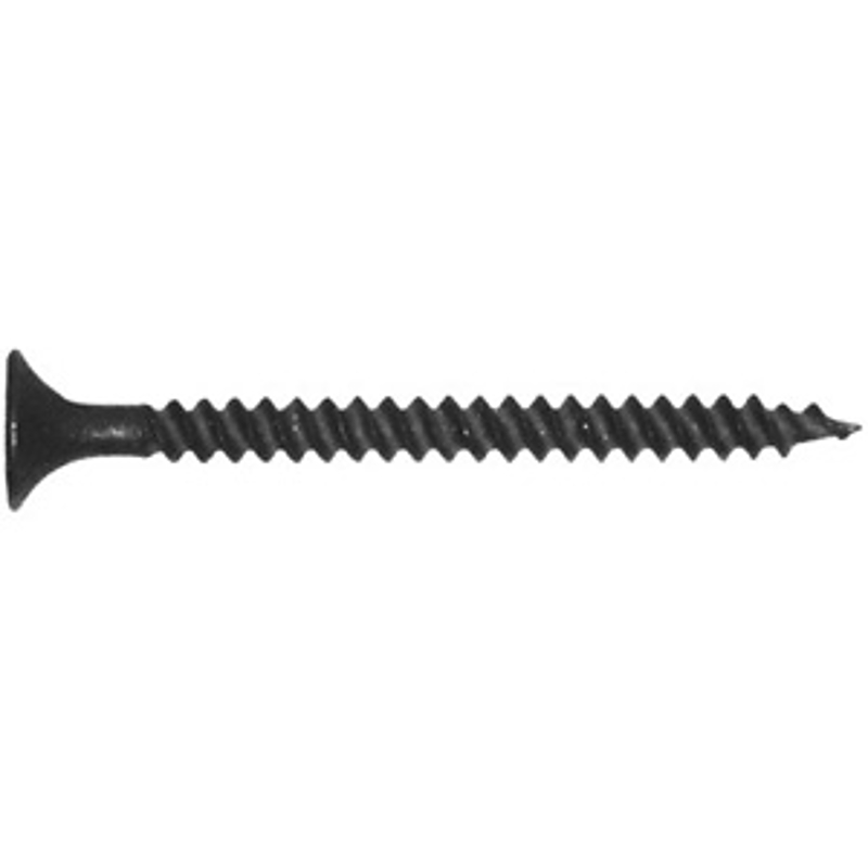 Reliable DS6114HP Screw, #6-15 Thread, 1-1/4 in L, Fine Thread, Bugle, Flat Head, Type S Point, Steel, 4393/BX