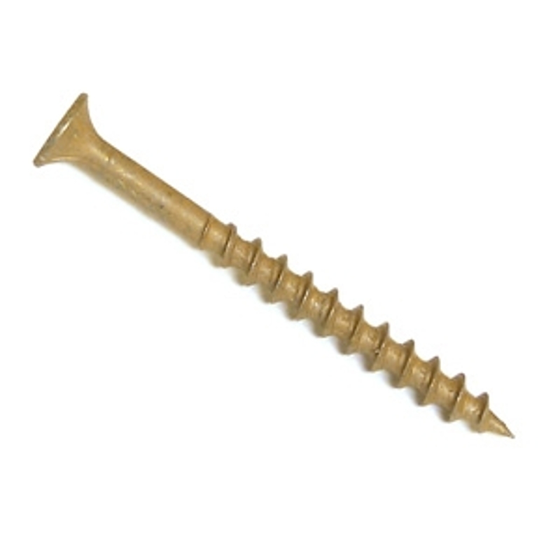 Reliable FKCN17T83J Deck Screw, #8-10 Thread, 3 in L, Coarse, Partial Thread, Flat Head, Square Drive, 300/BX
