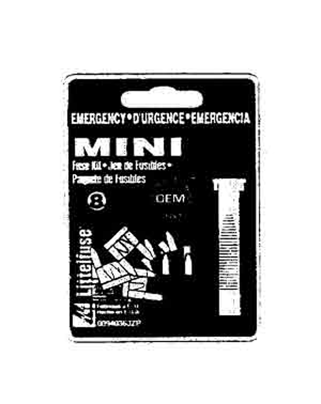 Littelfuse 00940363ZP Mini Emergency Fuse Kit, Fast Acting Fuse, 32 VAC/VDC, 5 to 30 A
