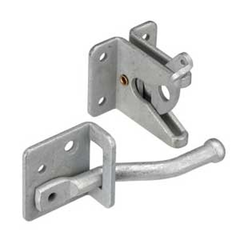 Onward 3012GAR Gate Latch, 4-27/32 in L, 1-7/8 in W, 15/32 in Bolt Head, 4-27/32 in L Bolt, Steel, Galvanized