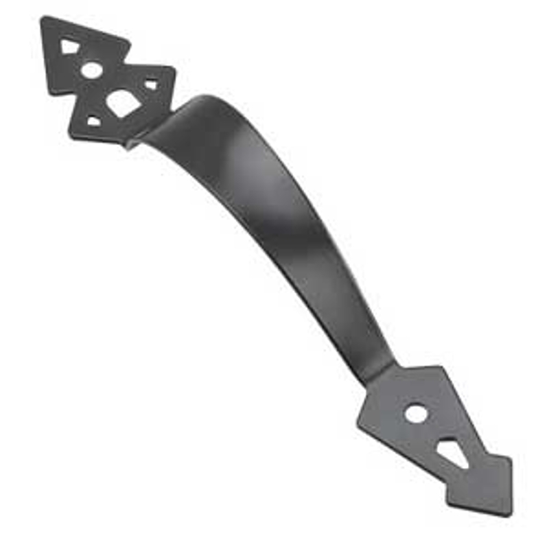 Onward 475FBR Decorative Pull, 11 in L Handle, Steel, Black