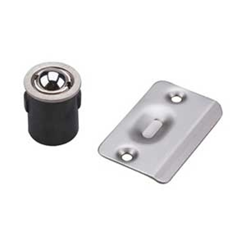 Onward Ball Catches Series 5037NBV Drive-In Ball Catch, Metal, Brushed Nickel, Screw Mounting