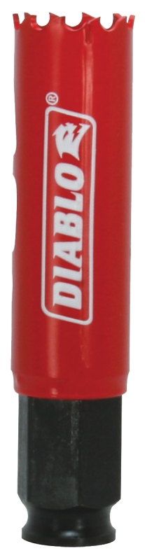 Diablo DHS0875 Hole Saw, 7/8 in Dia, 2-3/8 in D Cutting, 3/8 in Arbor, Bi-Metal Cutting Edge