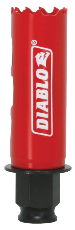 Diablo DHS1000 Hole Saw, 1 in Dia, 2-3/8 in D Cutting, 3/8 in Arbor, Bi-Metal Cutting Edge