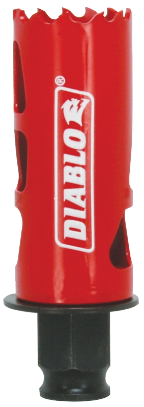 Diablo DHS1125 Hole Saw, 1-1/8 in Dia, 2-3/8 in D Cutting, 3/8 in Arbor, Bi-Metal Cutting Edge