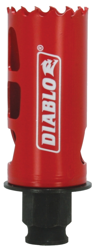 Diablo DHS1250 Hole Saw, 1-1/4 in Dia, 2-3/8 in D Cutting, 3/8 in Arbor, Bi-Metal Cutting Edge