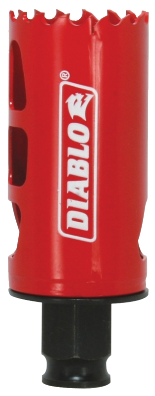 Diablo DHS1375 Hole Saw, 1-3/8 in Dia, 2-3/8 in D Cutting, 3/8 in Arbor, Bi-Metal Cutting Edge