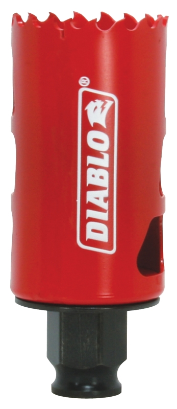 Diablo DHS1500 Hole Saw, 1-1/2 in Dia, 2-3/8 in D Cutting, 3/8 in Arbor, Bi-Metal Cutting Edge