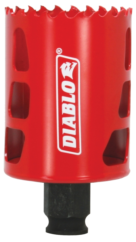 Diablo DHS2000 Hole Saw, 2 in Dia, 2-3/8 in D Cutting, 3/8 in Arbor, Bi-Metal Cutting Edge