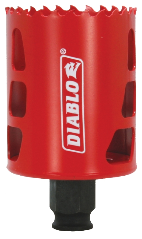 Diablo DHS2125 Hole Saw, 2-1/8 in Dia, 2-3/8 in D Cutting, 3/8 in Arbor, Bi-Metal Cutting Edge