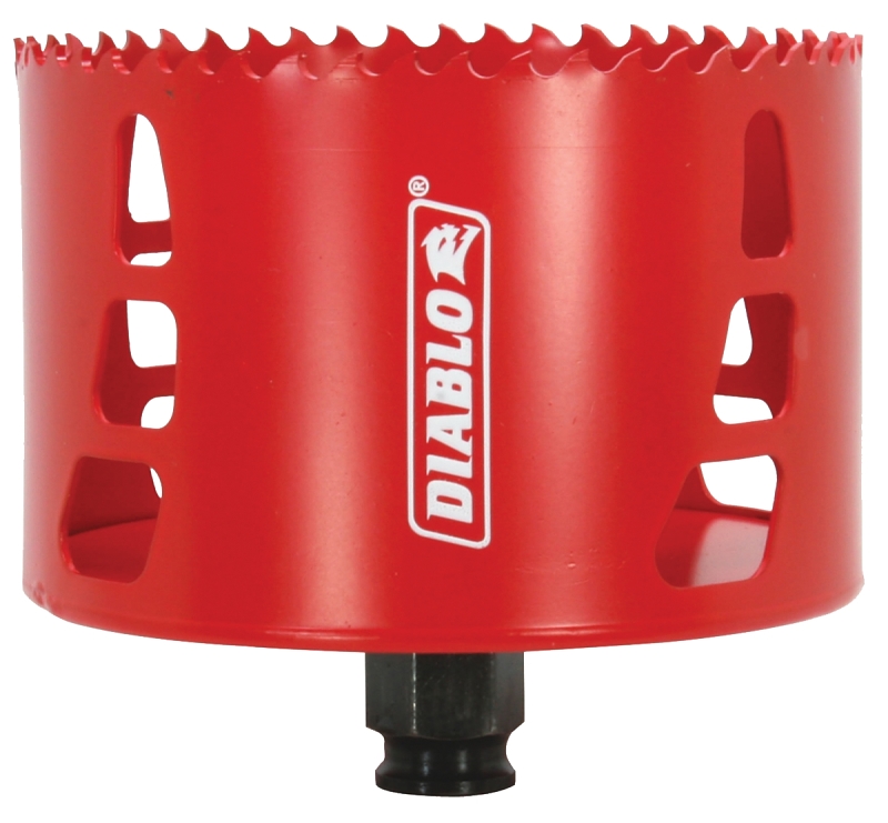 Diablo DHS4000 Hole Saw, 4 in Dia, 2-3/8 in D Cutting, 3/8 in Arbor, Bi-Metal Cutting Edge