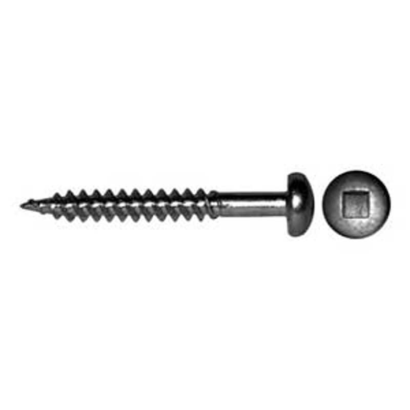 Reliable PKWZ1058VP Screw, #10-13 Thread, 5/8 in L, Full, Twin Lead Thread, Pan Head, Square Drive, Regular Point, Steel