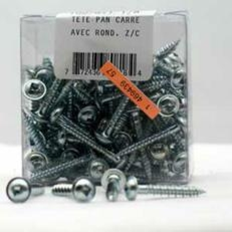 Reliable PWKHLZ8118VP Series Screw, 100 BX, #8 Thread, 1-1/8 in L, High-Low Thread, Pan Head, Square Drive, Steel, Zinc