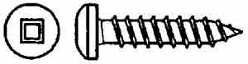 Reliable PKWZ103MR Series Screw, #10-13 Thread, 3 in L, Partial, Twin Lead Thread, Pan Head, Square Drive, Regular Point