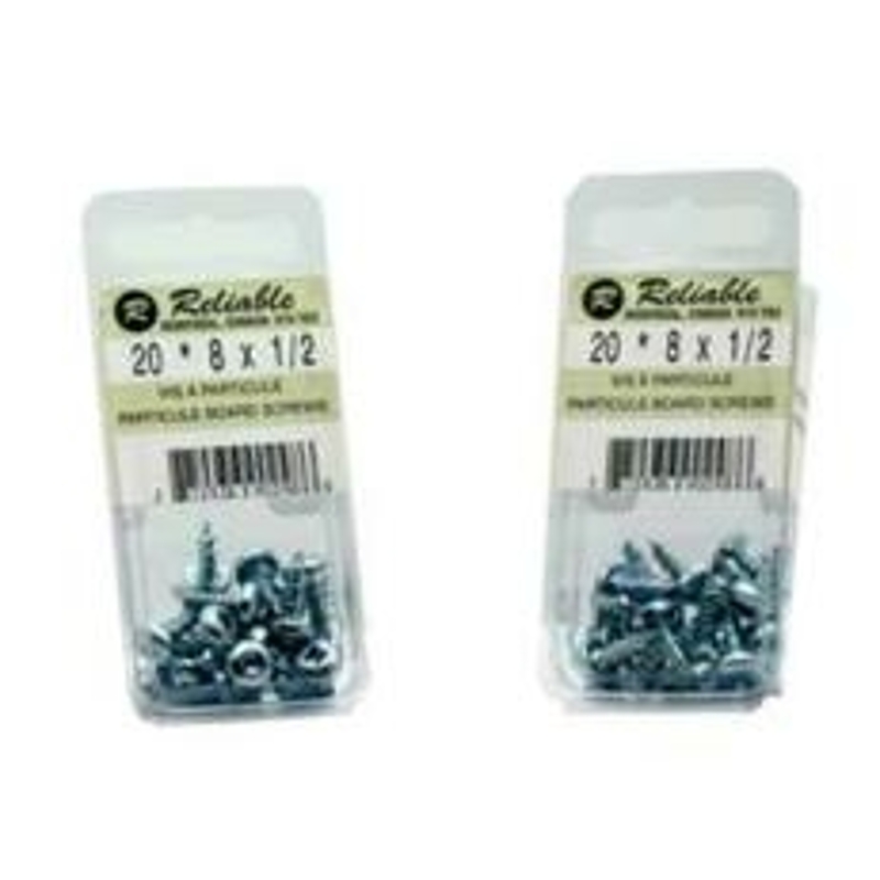 Reliable PKPZ812MR Series Screw, #8 Thread, 1/2 in L, High-Low Thread, Pan Head, Square Drive, Regular Point, Steel