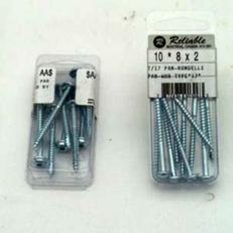Reliable PWK17Z83MR Screw, #8 Thread, 3 in L, Regular Thread, Pan Head, Square Drive, Type 17 Point, Steel, Zinc