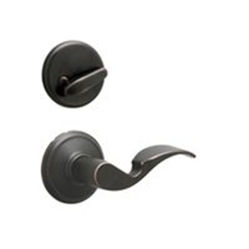 Schlage F59AVA716RH Handleset Interior Trim, Wave, Thumbturn Lock, Keyed Different Key, Metal, Aged Bronze, 1 Grade