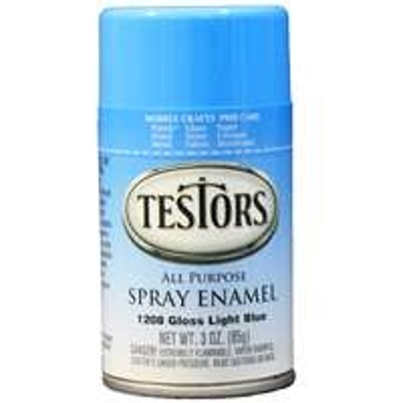Testors 1208T Craft Spray Paint, Gloss, Light Blue, 3 oz