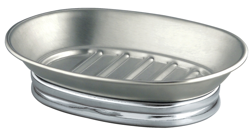 iDESIGN 76050 Soap Dish, Brushed, Stainless Steel