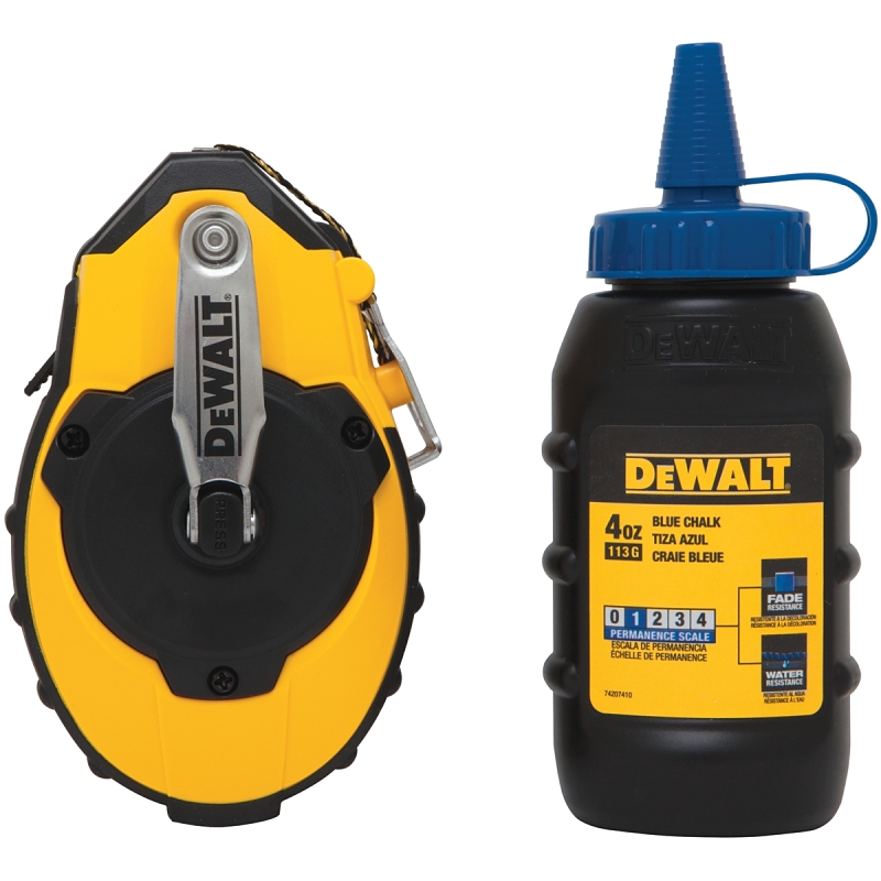 DeWALT DWHT47373L Chalk Reel, 100 ft L Line, Red Line, 3:1 Gear Ratio