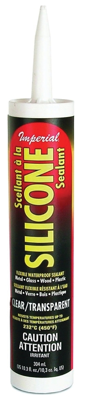 Imperial KK0203 Silicone Sealant, Paste, Clear, 10.3 oz Cartridge