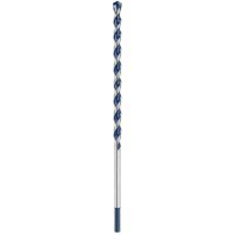 Bosch BlueGranite Turbo HCBG18T Hammer Drill Bit, 1/2 in Dia, 12 in OAL, Milled Flute, 2-Flute, 5/16 in Dia Shank