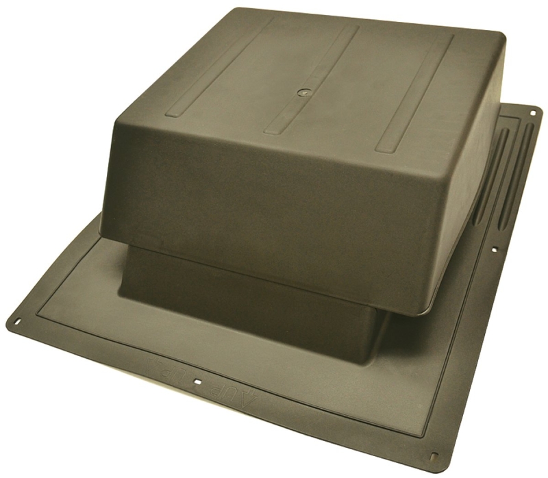 Master Flow IR65WW Roof Louver, 5.88 in L, 18 in W, Resin, Weathered Wood, Bronze