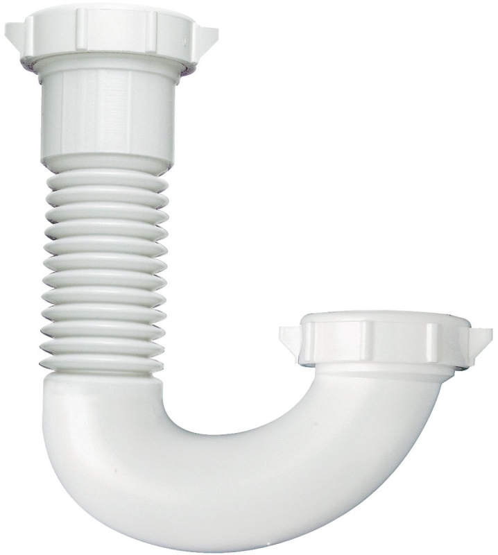 Plumb Pak PPC812-50 J-Bend, 1-1/2 x 1-1/4 in, Plastic, White
