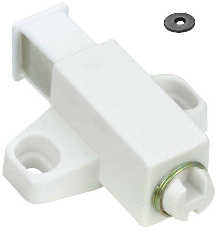 Richelieu BP509630 Magnetic Latch, White, 1-1/4 in L, 1-5/8 in W, Plastic