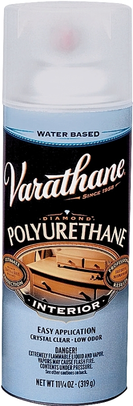RUST-OLEUM 200281 Polyurethane Paint, Liquid, Crystal Clear, 11.25 oz, Aerosol Can