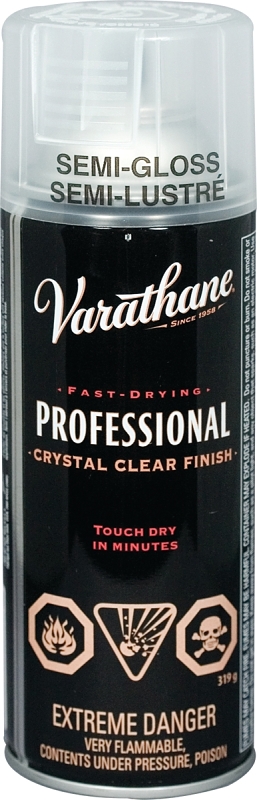 Varathane Y100081 Finish, Semi-Gloss, Clear, Liquid, 340 g, Aerosol Can