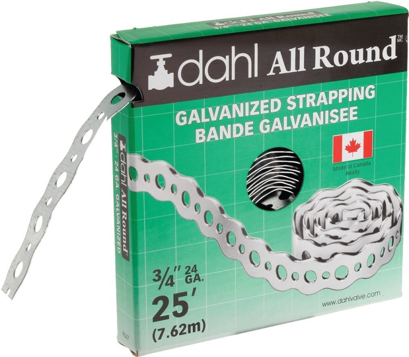 Dahl 9047 Pipe Strap, Steel, 25 ft L