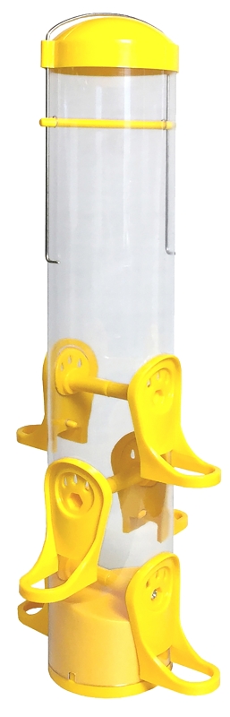 Stokes Select 38224 Thistle Bird Feeder, 15 in H, 1.1 qt, Plastic, Clear Yellow, Hanging Mounting