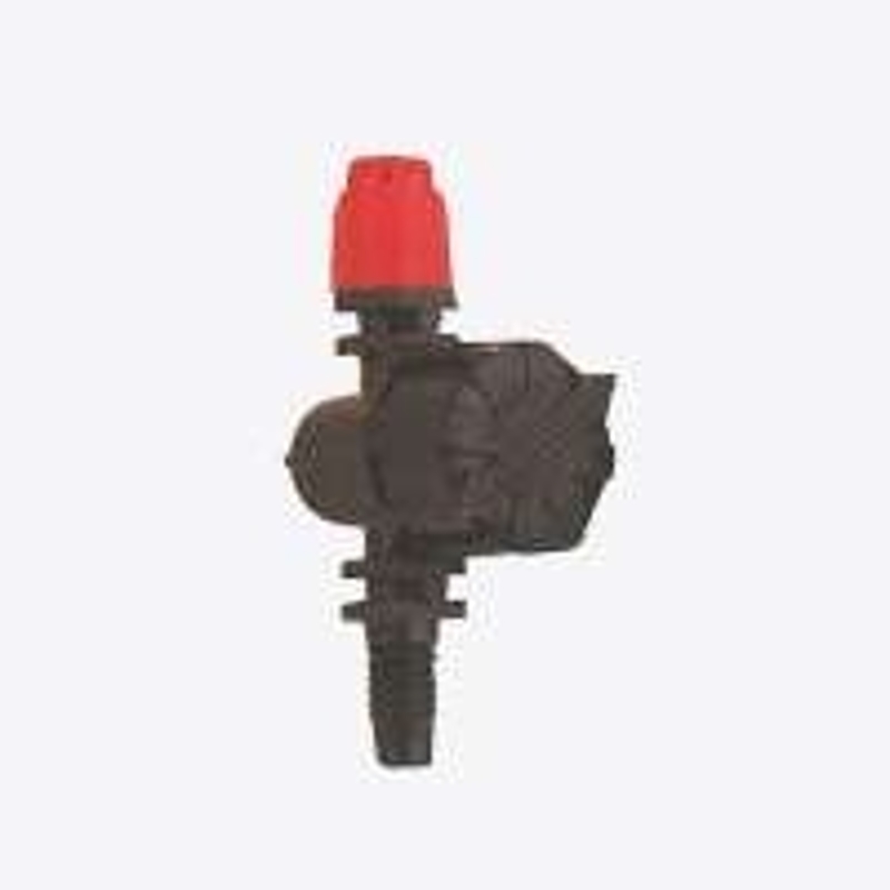 Raindrip A180010B Stream Sprayer, 1/4 in Connection, 18.9 sq-ft Coverage Area, 4 to 20 gph, Black, Full-Circle