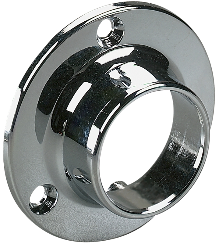 Knape & Vogt 764 CHR Closet Rod Flange, For: 750 5 and 770 5 Series Closet Rods, Zinc