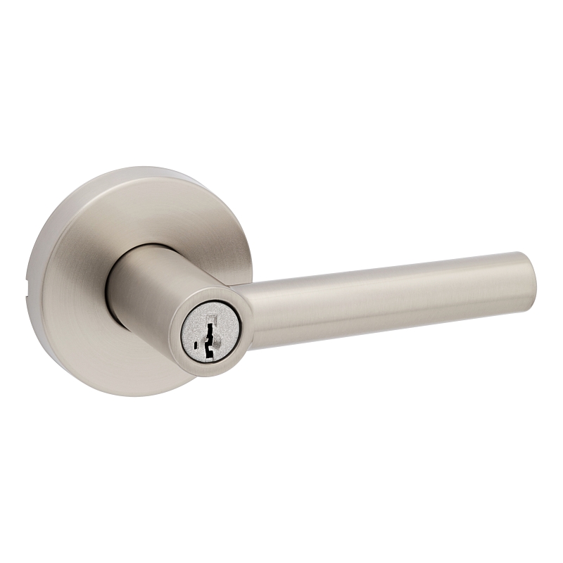 Weiser Milan Series 9GLA5350-095 Entry Lever, Satin Nickel, Residential, Re-Key Technology: SmartKey, Universal Hand